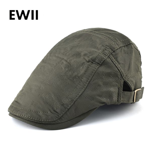 

breathable striped cap men spring peaked berets hats for women autumn cotton baret caps men fashion visors newsboy hat boina, Blue;gray