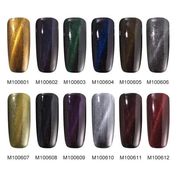 

rosalind nail powder cat eye powder decoration cured uv nail polish friction long-lasting 3d effect art glitter m100601-12, Silver;gold