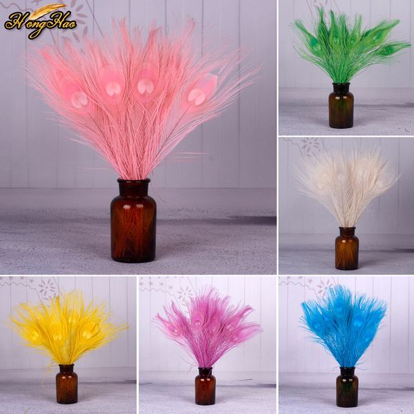 Colorful Peacock Feathers 25cm To 30cm Length Natural Feather For