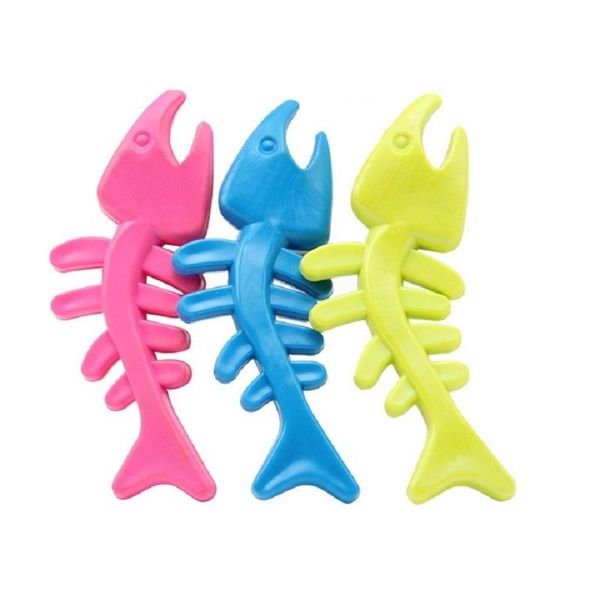 Acheter Morsure Résistante De Morsure De Chien De Tpr Danimal Familier Joue Le Jouet à Mâcher Dos De Poisson Coloré Pour Le Chat De Chien De Chiot