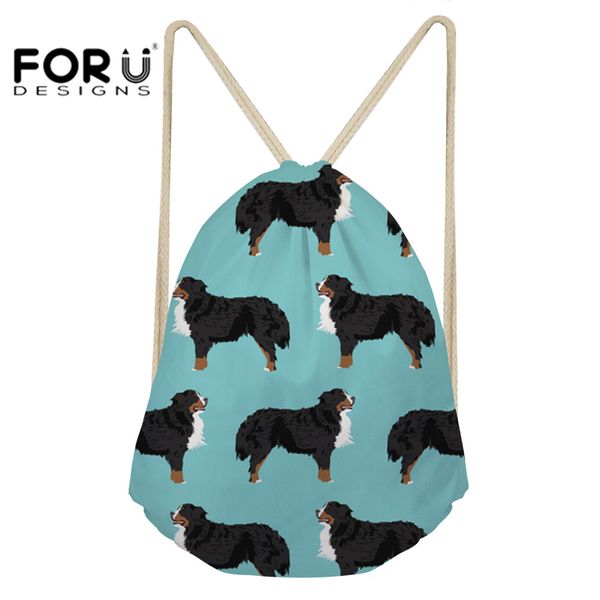 

forudesigns sports bags drawstring bag women's backpack bernese mountain dog printing women training bag for fitness gym sack
