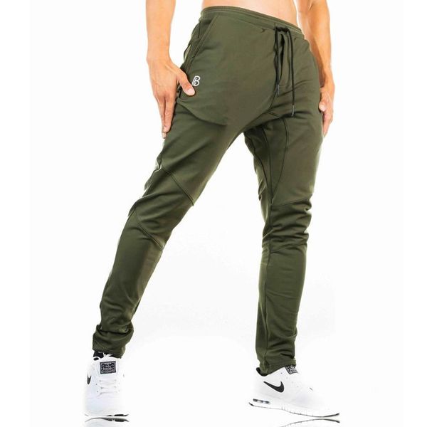 

men cotton drawstring sweatpants casual fashion army green pant gyms fitness workout slim trousers man jogger brand pencil pants, Black