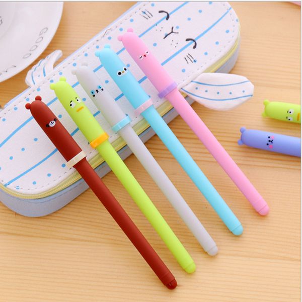

10pcs candy color animals 0.38mm black ink gel pens cute kawaii writing office school kids girls supplies stationery
