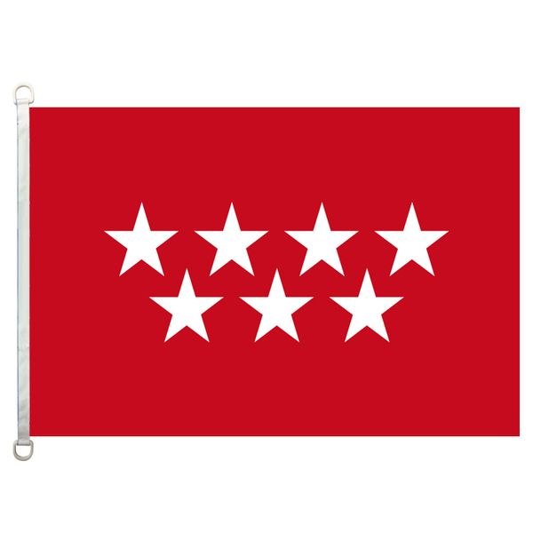 

good flag]community of madrid flags banner 3x5ft-90x150cm 100% polyester country flags, 110gsm warp knitted fabric outdoor flag