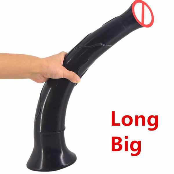 43cm Black Big Dildo Horse Realistic Huge Dildos TPE Long Male Penis Real  Strong Suction Cock Anal Plug Animal Penis Woman Sex Toys Dong To Usd Long  ...
