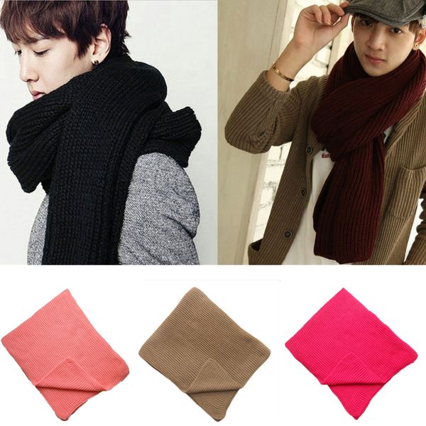 

scarves new 2018 gray chic women men solid long scarves soft wrap scarf winter warm knitting wool shawl, Blue;gray