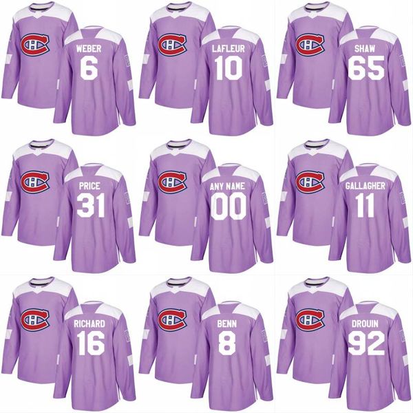 

2018 Fights Cancer Jersey 41 Paul Byron 27 Alex Galchenyuk 42 Byron Froese 14 Tomas Plekanec Montreal Canadiens Custom Hockey Jerseys