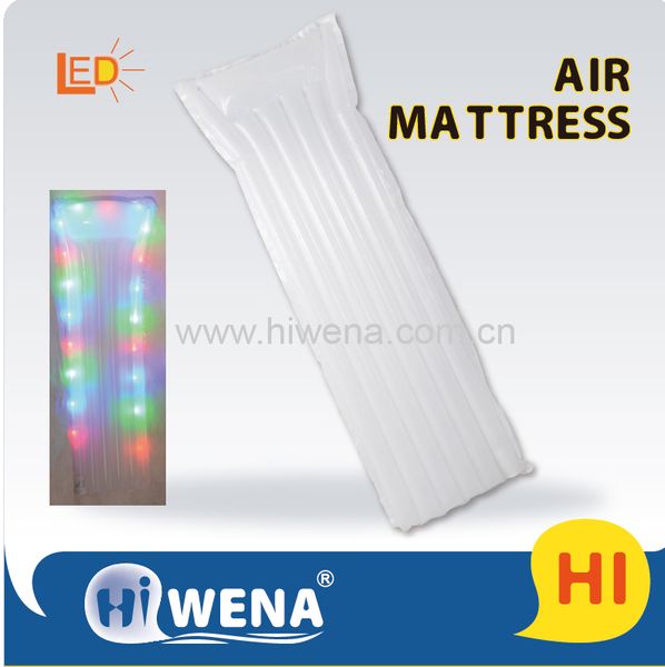 

inflatable white led air mattress pool raft swimming float