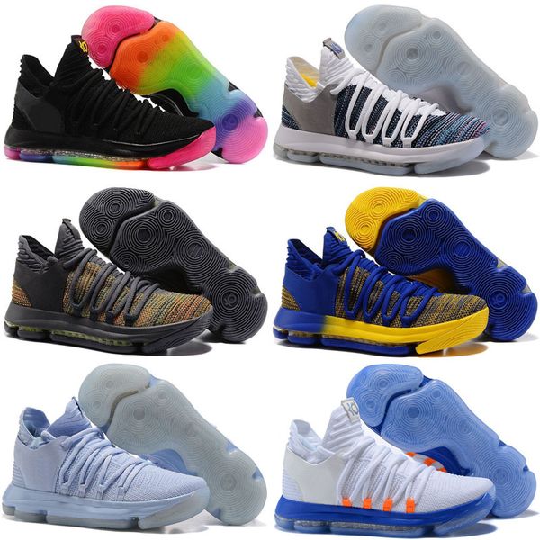 

2018 Zoom KD 10 Многоцветные номера Oreo BHM Igloo Мужская обувь для баскетбола KD 10 X Elite Mid Kevin Du