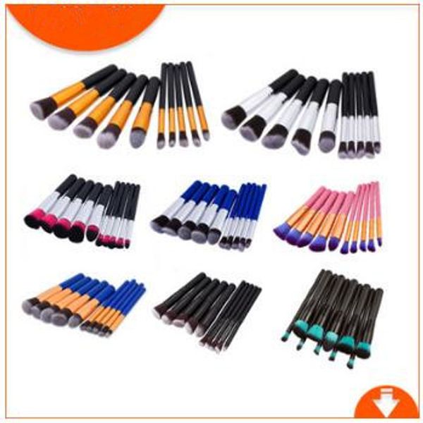 

10 цветов 10 шт./компл. профессиональный макияж кисти инструменты составляют полный косметические кисти тени для век губы пудра кисти наборы CCA8994 50 компл.