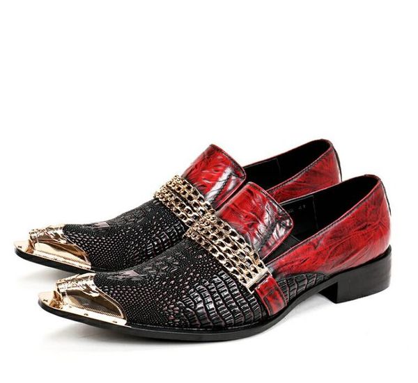 

2018 горячий стиль роскошные мужчины платье обувь ручной работы скольжения на змеи