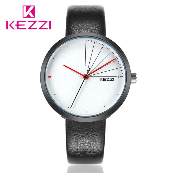 

kezzi women watches classic black leather strap ladies bracelet watch female quartz business wristwatch casual clock, Slivery;brown