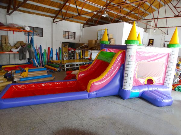 

customized bounce and slide combo with sand pit on sale