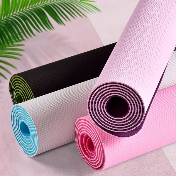 2019 6mm Tpe Non Slip Yoga Mats For Fitness Tasteless Brand