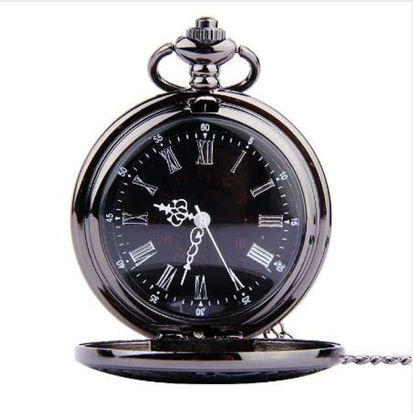 

fob pocket watch vintage roman numerals quartz watch clock with chain antique jewelry pendant necklace gifts for father ll@17, Slivery;golden