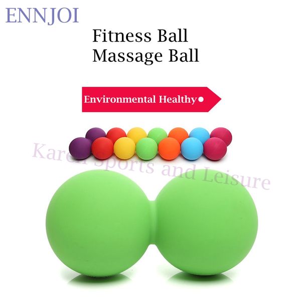 

silicone elastic peanut yoga massage massager ball rollers back trigger point yoga balls therapy sports gym release exercise