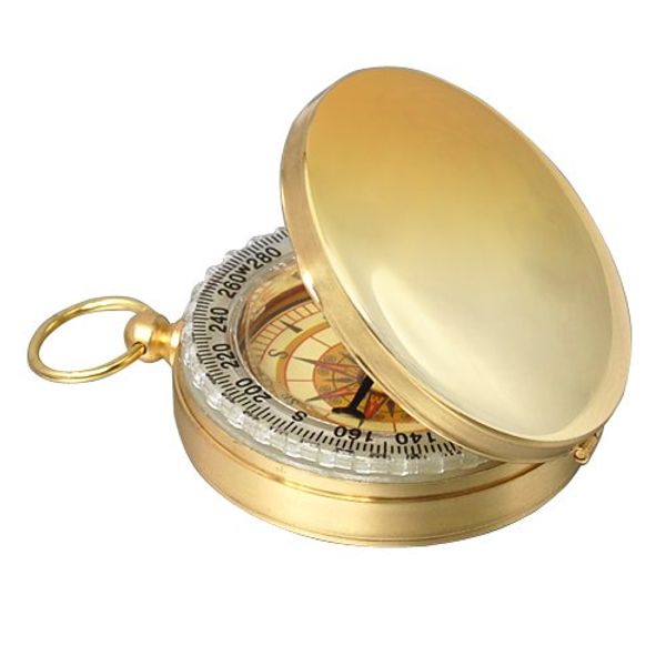 

classic brass pocket watch style camping compass