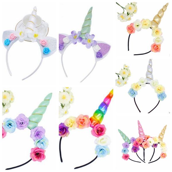 

Unicorn horn hairband kid unicorn headband for party diy hair acce orie flower hair cla p co play crown baby headband cat ear kka4190