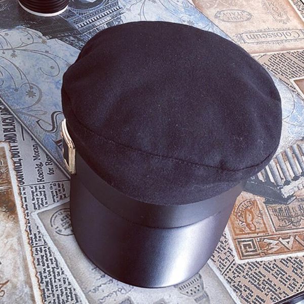 

winter berets vintage woolen navy hats for men and women to match the british fashion trend of flat hats, Blue;gray