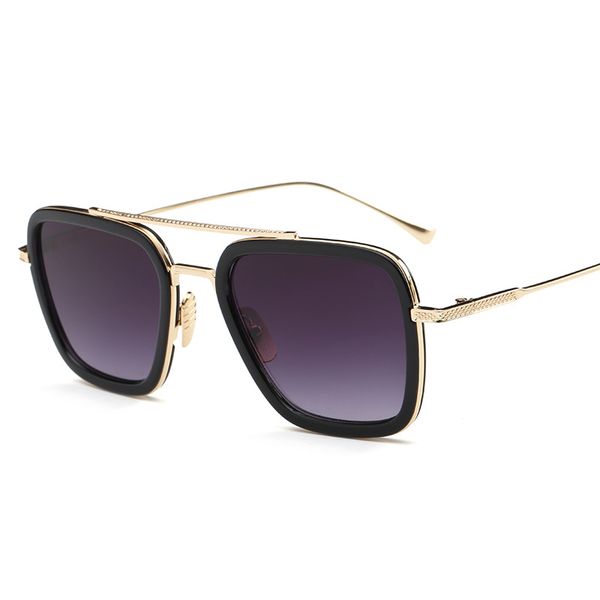 

star fashion trend sunglasses vintage double beam big frame glasses tide sunglasses 1020, White;black
