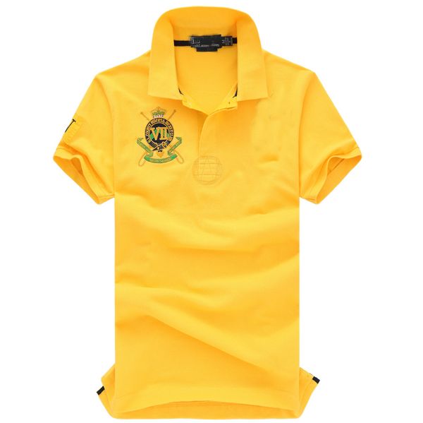 

2018 size s-2xl brand new vii crown shirts short sleeve big horse polo men's jerseys polo t-shirt 100% cotton.drop shipping, White;black