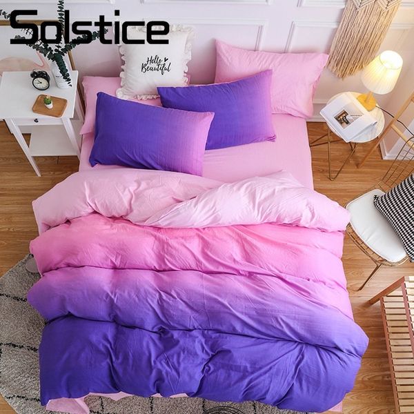 Solstice Home Textile Girls Teen Bedding Set Purple Pink Solid