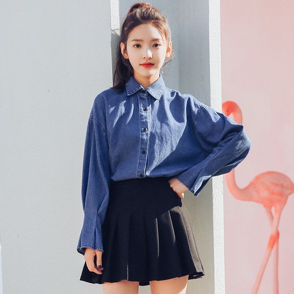 

solid striped womens blouses turn-down collar ladies long sleeve cotton blusa feminina, White