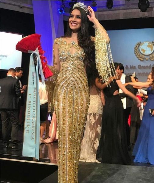 

evening dress yousef aljasmi kim kardashian tassels long sleeve o-neck crystal sheath almoda gianninaazar zuhlair murad ziadnakad, Black;pink