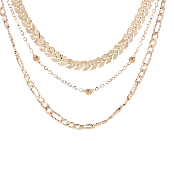 

women necklace jewelry gold bead chain necklace simple link chain choker 3 group xl565, Silver