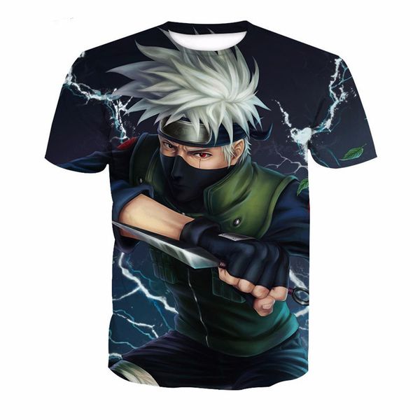 

новые мужчины / женщины 3d футболка аниме наруто печать с коротким рукавом смешные футболки harajuku фитнес повседневная tops shirt u944, White;black