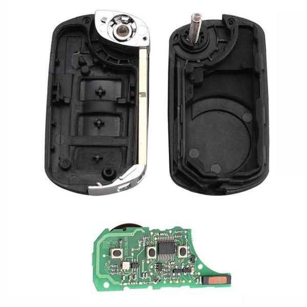 

3buttons 433mhz pcf7941 chip flip remote keyless key fob for land rover range rover l322 hse vogue hu101 blade