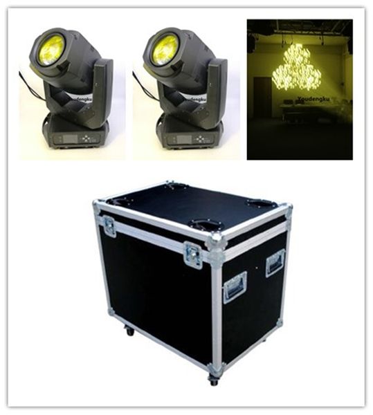 4 Stück American DJ Moving Head Lichter Super Spot LED Beam Zoom LED Moving Head Spot RGBW 200 Watt LED Moving Head Disco Licht mit Koffer