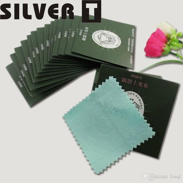 

flannelette silver cleaning cloth silver polishing cloth jewlery cleaning cloths 8.5x8.5cm 100pcs/lot, Blue