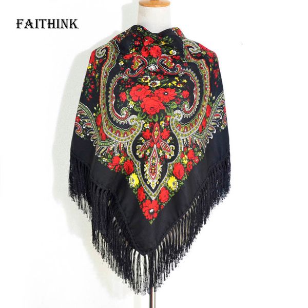 

[faithink] fashion women floral printed wrap scarf winter warm designer tassel russian gift cotton shawl headband scarf s18101904, Blue;gray