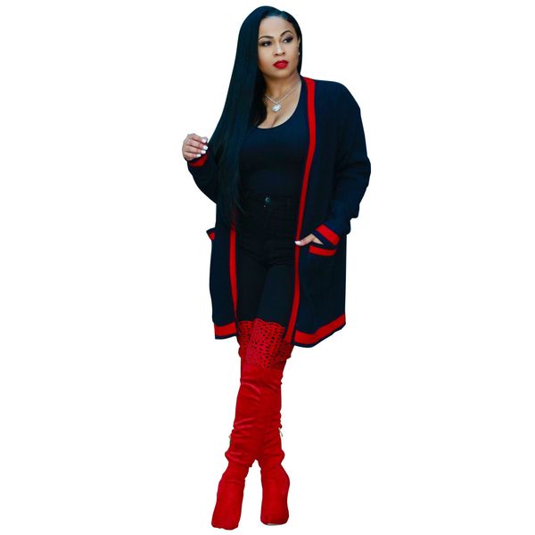 

women's hoodie striped color zip-up long sleeve casual long hoodies sweatshirts, Black
