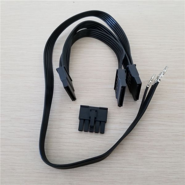 

hcp-850 sata modular power supply cable 5pin 3 x sata adapter splitter power extension cable for btc miner diy 50+2x15cm