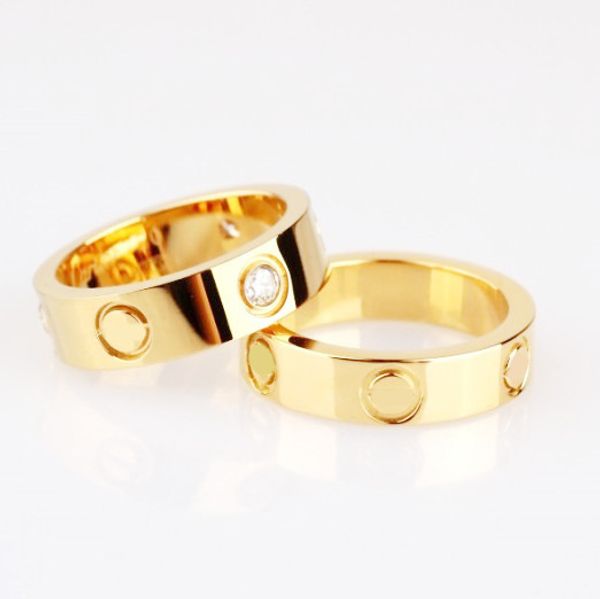 

fashion titanium steel ring 18k gold rose silver retro love ring when couple gift come with box set