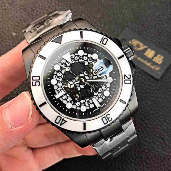 

luxury ceramic bezel mens mechanical stainless steel automatic movement watch sports self-wind watches wristwatch ing, Slivery;brown