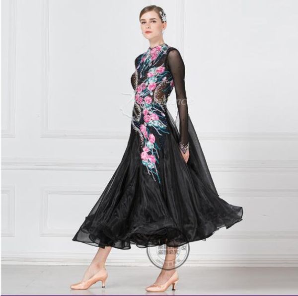 

standard ballroom dress women dresses dance ballroom dancing dress women standard del vestito, Black;red