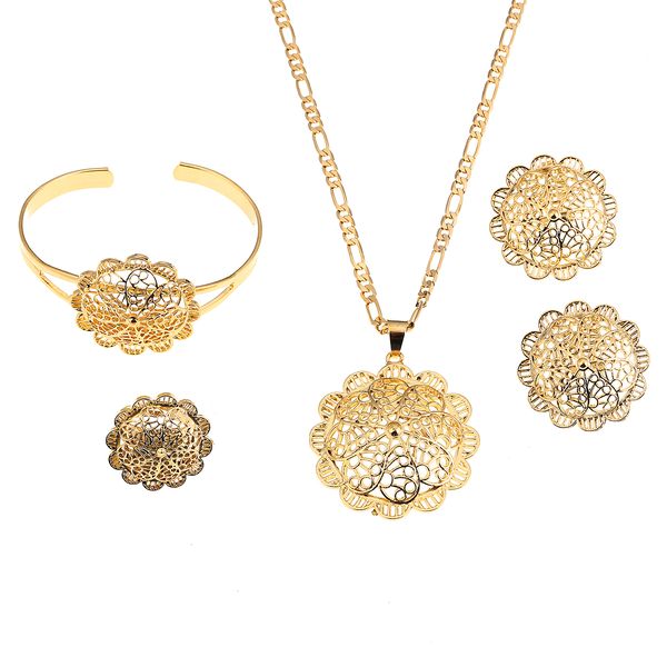 

ethiopian bridal flower jewelry set gold color habesha set wedding jewellery eritrea, Silver