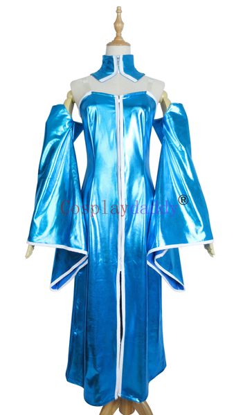 Mobile Suit Gundam SEED Destiny Lacus Clyne costume cosplay vestito blu