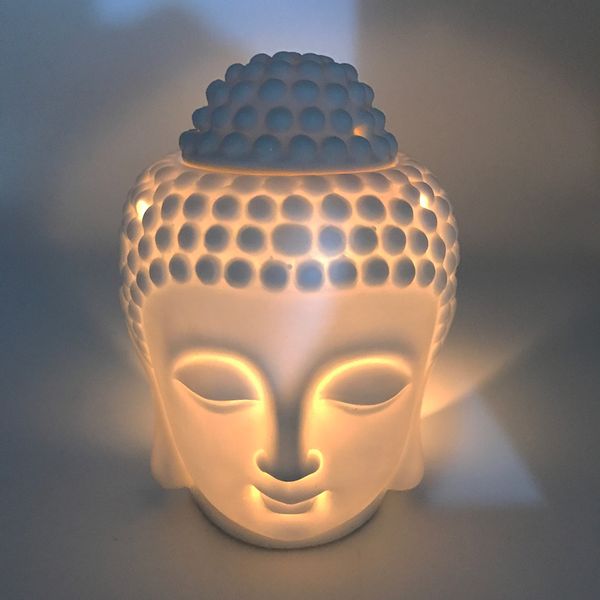 

ceramic oil burner buddha head aroma essential oil incense buddha tibetan incense burner h diffuser