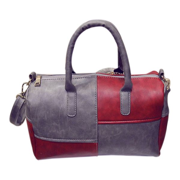 

fggs women shoulder bag large tote bag women's quality leather handbags for female messenger bag(gray