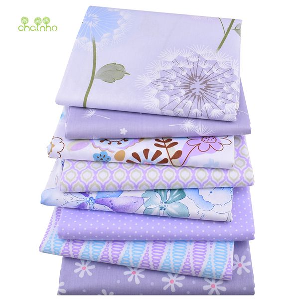 

8pcs/lot, chainho twill cotton fabric purple floral patchwork cloth for diy quilting sewing baby&children sheets dress material, Black;white