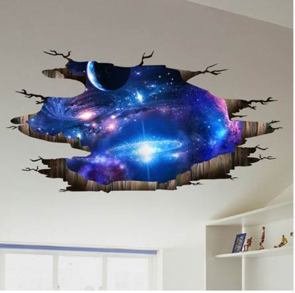 [Shijuehezi] Космические планеты 3D наклейки на стену для гостиной спальни украшения пол Vinyl DIY домашний декор на стене наклейки