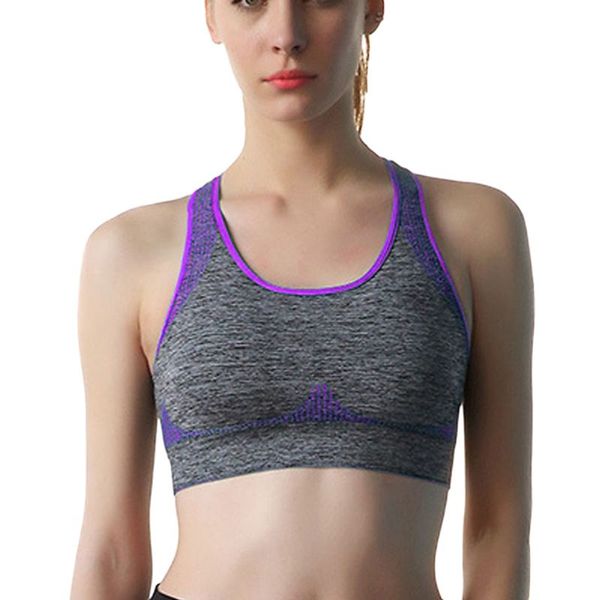 

2017 sweat quick drying professional sports bra fitness padded stretch running seamless wire for women, White;black