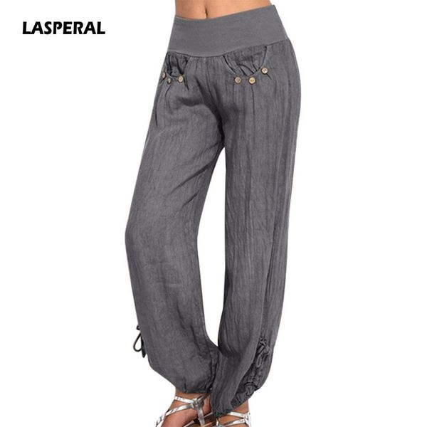 

lasperal new women casual harem pants high waist pants woman fashion wide leg loose trousers bloomers womens clothes 2018, Black;white