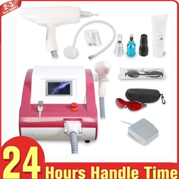 

professional q switched nd yag laser skin rejuvenation tattoo removal 532nm 10646nm 1320nm facial whitening freckle age spot eyebrow remove, Black