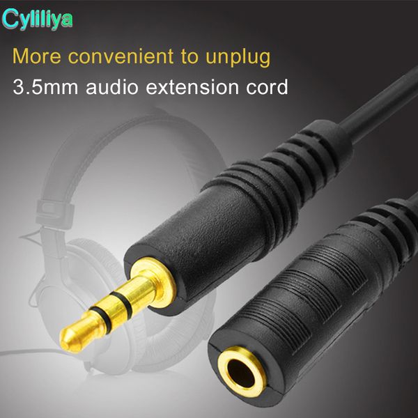 3.5 mm aux Jack mâle à femelle Extension Audio or Câble 50 cm 1 M 1.5 m 2 M 3 m 5 m