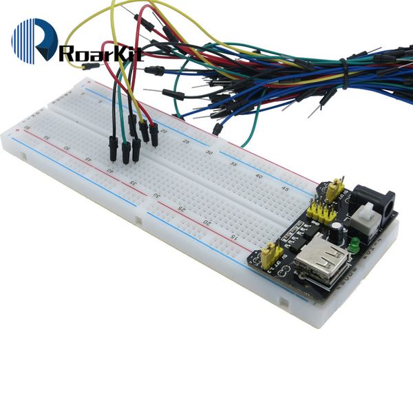 

3.3v/5v mb102 breadboard power module+mb-102 830 points prototype bread board for arduino kit +65 jumper wires wholesale